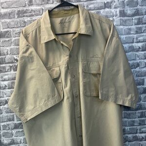 Eddie Bauer Men's‎ Casual Tan Button Down Shirt